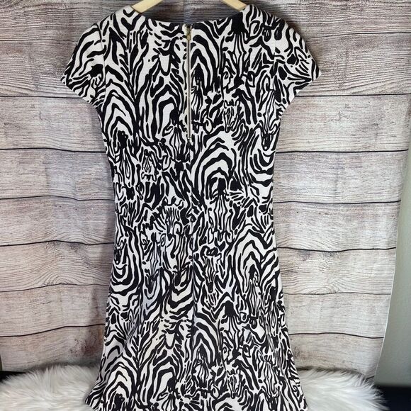 Lily Pulitzer Cameo Layton Brown/White Zebra Print Dress Sz XS - Picture 3 of 10